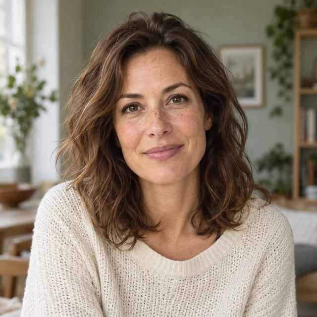 AI-portret van het fictieve redactiepersonage Eva van Leefbewuster